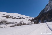 arrivee au pont du moulin en ski de fond