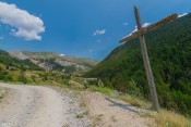 arrivee sur la route forestiere vue cote le villard