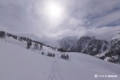 au dessus de pre du geant en raquette neige