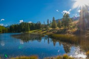 berge automne lac de roue