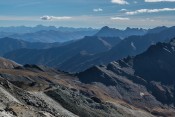 Le Col Agnel depuis les crêtes de l'Eychassier