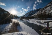 coucher de soleil sur guil a abries