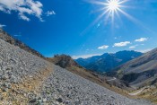 dans les eboulis de la casse deserte