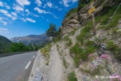 depart directement sur le bas cote route
