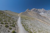 derniere montee sous col girardin et pics de la font sancte