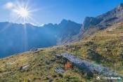 heure bleue sur mont viso