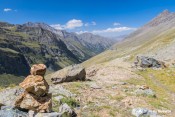 kairn vue refuge viso depuis sentier porcieroles