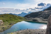 Le lac d'Asti face au Mont Viso