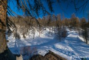 lac zoe sous la neige et piste lac de roue