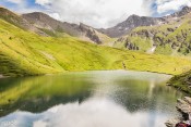 Le grand Lac Lacroix : vue sur le fond de Ségure