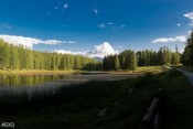 Le lac de Roue paisible, soleil couchant