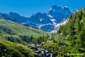 le mont viso et le guil depuis le grand belvedere