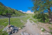 le sentier rejoint piste ski sous sainte anne