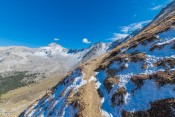 les premieres neiges sur grand rochebrune depuis col perdu