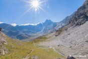 mont viso dans bain de soleil