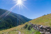 muret alpages sous le soleil