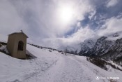 oratoire sainte luce sous neige