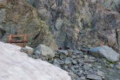 Panneau d'annonce : entrée du Tunnel de la Traversette coté Italie