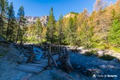piste forestiere font sancte passerelle rif bel