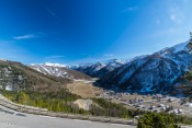 Vue sur Brunissard, en fin d'après-midi