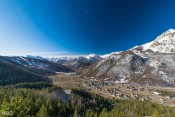 Vue sur Brunissard, soleil levant