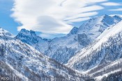 Le Mont-Viso depuis le panorama de la Médille