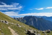 Retour au Queyron, sentier en terrasse