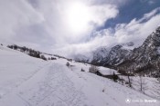 route clausis trace skating neige