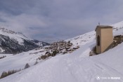 saint veran depuis oratoire sainte luce sous neige