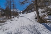 Vue depuis la piste au lieu dit  La Jalinette, à la sortie de Ristolas