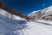 La piste au niveau des Plates de La Monta