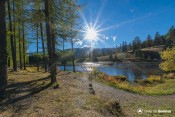 soleil couchant lac de roue