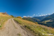 soleil couchant sur sentier vue villargaudin