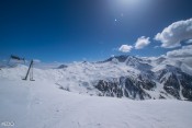 Station de Risoul  : vue sur le Pic de Saint Andre depuis l'arrivée du Téleski de l'Alpet