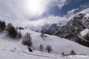 vallee blanche depuis route clausis contrastes
