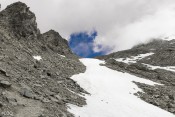 Vue du Col depuis l'entrée du Tunnel de la Traversette