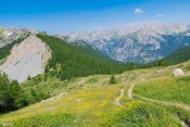 vue globale col de bramousse depuis sentier cretes de chateau jean grossan