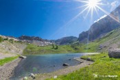 vue sur col lauzon depuis lac lauzon