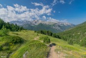 vue sur font sancte et pic heuvieres depuis sentier col de bramousse