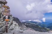 Vue sur l'Italie depuis le Col de la Traversette