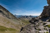 vue sur mont viso au dessus col valpreveyre