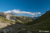 vue sur vallon sous le lac souliers