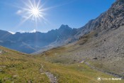 vue sur viso premiers rayons soleil